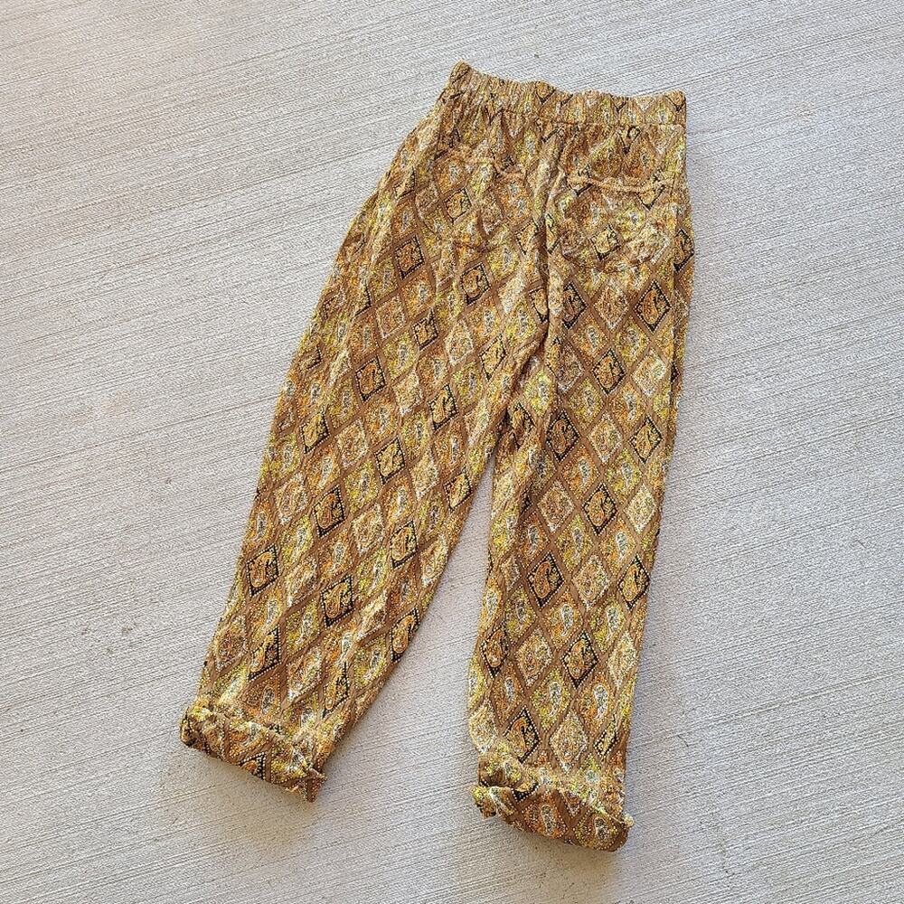Nanushka Selah Pant Paisley Trouser Pants Boho Diamond Grid Geometric Crepe S - Picture 5 of 6